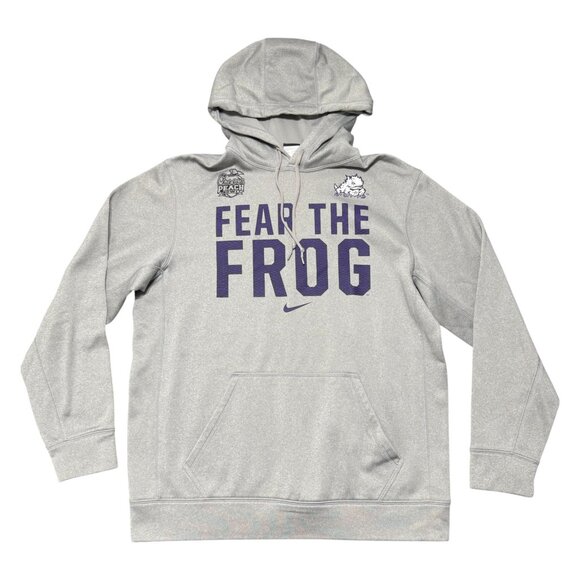 Nike Other - TCU Horned Frogs Nike "Fear the Frog" Peach Bowl Grey Therma Hoodie Size Large